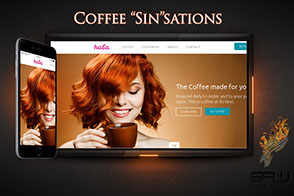 Image Display Of Our "Sinsations" Coffee Web Design