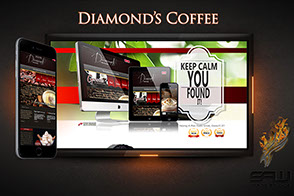 Image Display Of Our "Diamond's Coffee Boutique" Web Design