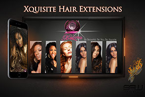 Image Display Of Our "Xquisite Hair Extensions" Web Design